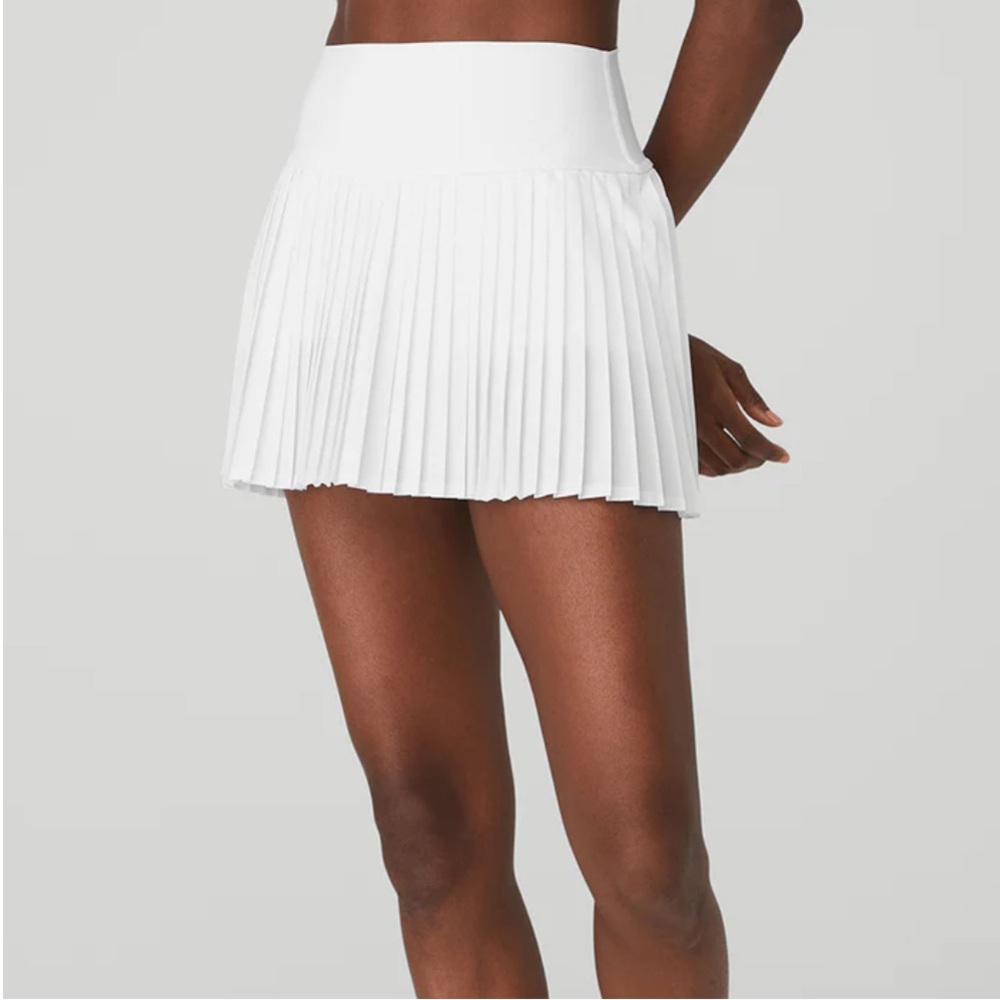 ALO Grand Slam Tennis Skirt Size L White NWT